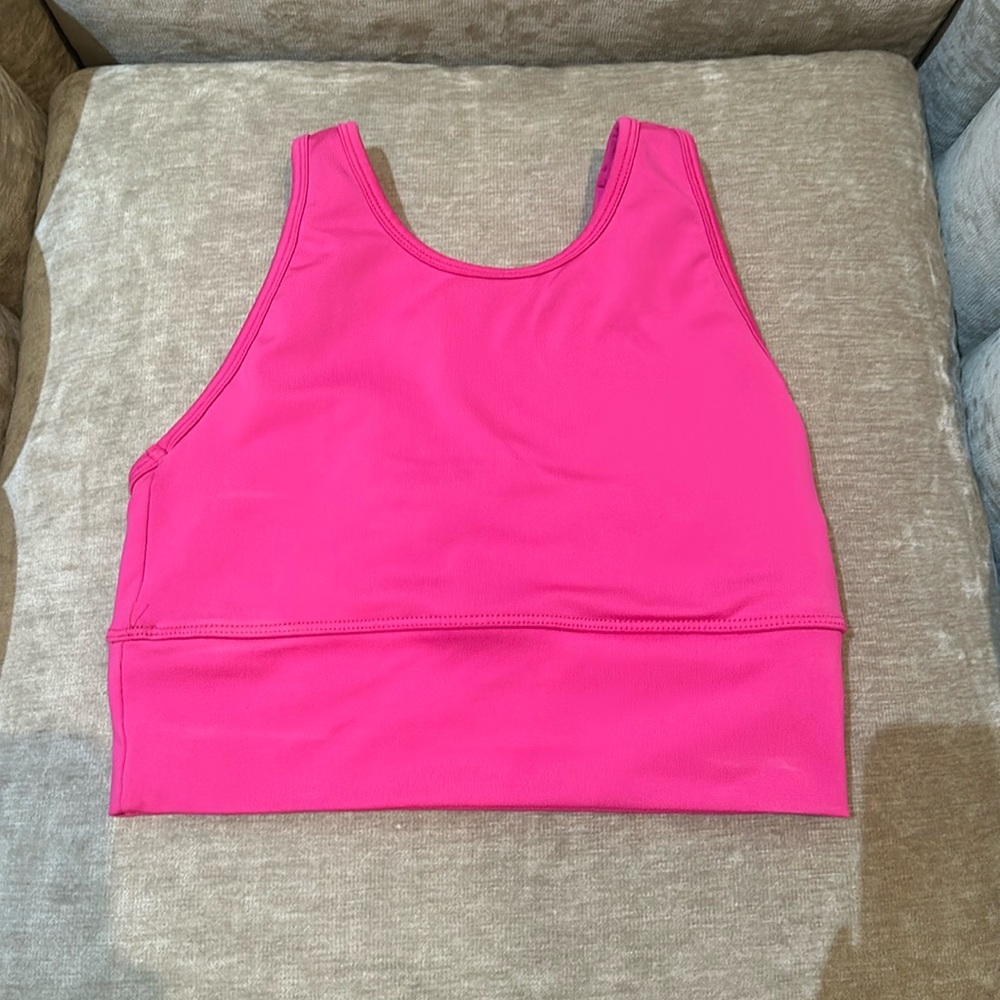 Strut This Neon Pink Sports Bra Size Medium